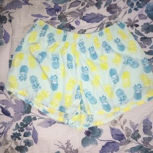 Foley blue and green pineapple shorts